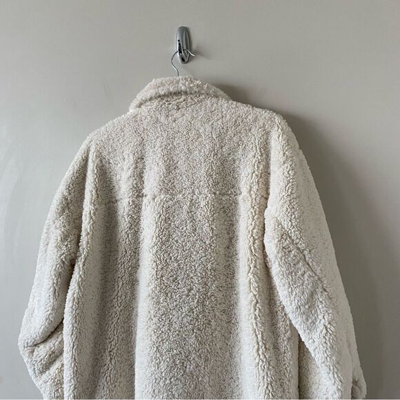 Esqualo-Fluffy Soft Teddy Coat- Off White - Picture 8 of 15